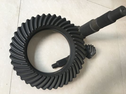 Pignons coniques de couronne en spirale hypoïde, vitesse d'anneau de pièce forgéee de haute précision et pignon